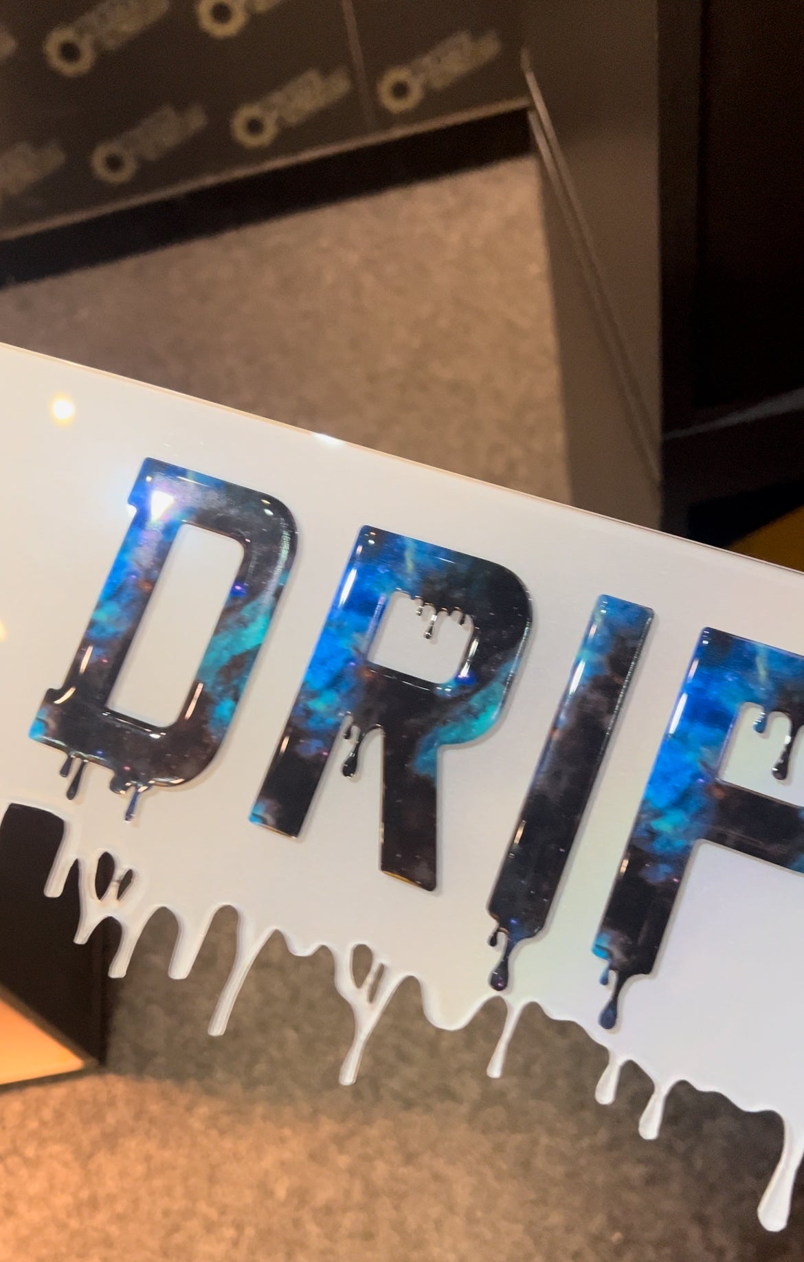 Blue 3D Gel Drip Style